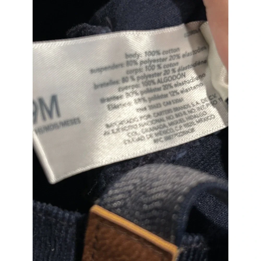 OSHKOSH BABY B'GOSH NAVY CORDUROY PANTS WITH SUSPENDERS - SIZE‎ 9 Months